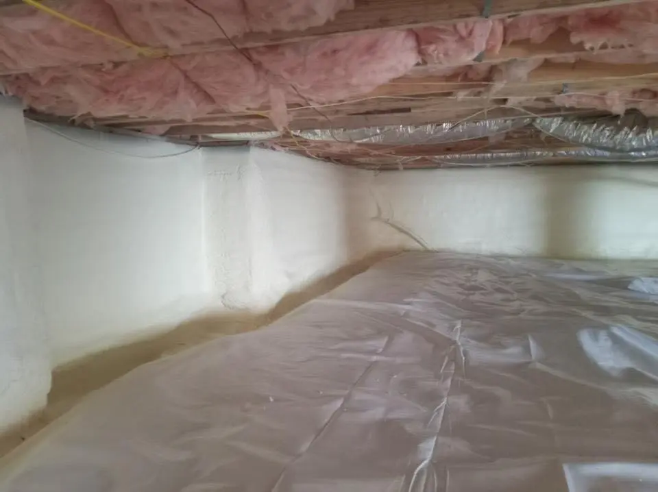 Crawl space encapsulation with closed-cell spray foam for Attic Insulation in New Braunfels
