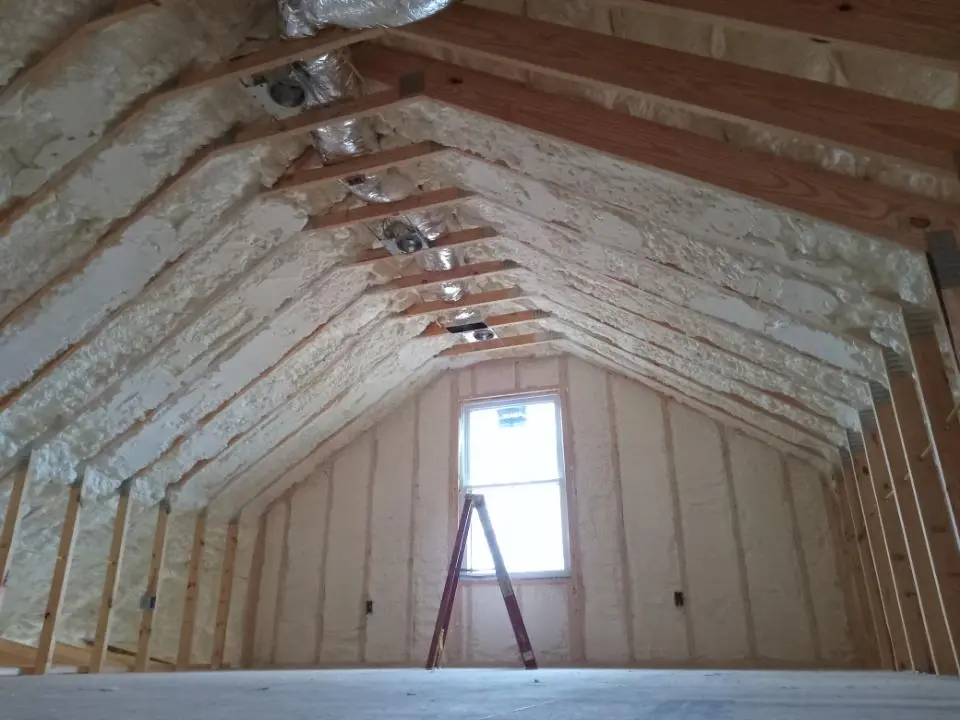 Spray foam roofing application for Crawl Space Insulation project in New Braunfels